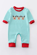 Load image into Gallery viewer, Reindeer Embroidered Baby Romper
