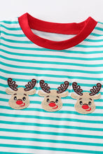 Load image into Gallery viewer, Reindeer Embroidered Baby Romper
