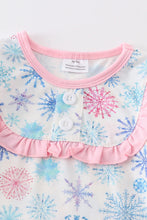 Load image into Gallery viewer, Snowflake Ruffle Baby Romper
