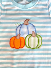 Load image into Gallery viewer, Pumpkin Trio Boys Baby Romper
