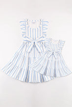 Load image into Gallery viewer, Blue Striped Mommy and Me Dress
