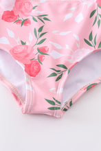 Load image into Gallery viewer, Pink Green Floral Mommy &amp; Me Bikini- Women&#39;s
