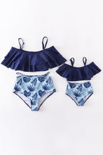 Load image into Gallery viewer, Blue Floral Family Matching Swim- Women&#39;s
