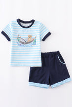 Load image into Gallery viewer, Boy&#39;s Applique Puppy Boat Shorts Set
