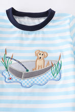 Load image into Gallery viewer, Boy&#39;s Applique Puppy Boat Shorts Set
