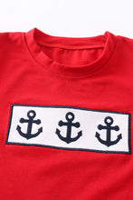 Load image into Gallery viewer, Navy Blue and Red Anchor Boy&#39;s Set
