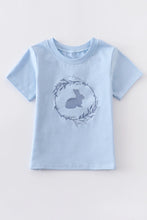 Load image into Gallery viewer, Boys Blue Bunny Applique Shirt
