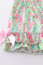 Load image into Gallery viewer, Pink and Green Bunny Applique Shorts Set
