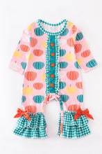 Load image into Gallery viewer, Pumpkin Rainbow Baby Romper
