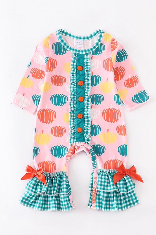 Pumpkin Rainbow Baby Romper