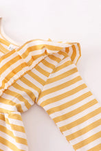 Load image into Gallery viewer, Mustard Striped Twirl Dress
