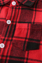 Load image into Gallery viewer, Red Plaid Flannel Button Down
