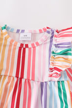 Load image into Gallery viewer, Rainbow Stripe Baby Romper
