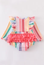 Load image into Gallery viewer, Rainbow Stripe Baby Romper
