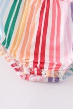 Load image into Gallery viewer, Rainbow Stripe Baby Romper
