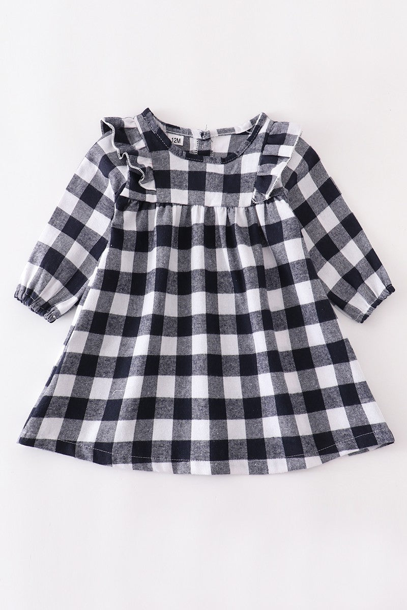 Black and White Plaid Dress