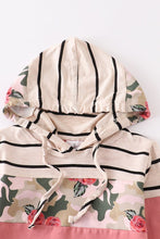 Load image into Gallery viewer, Pink Floral Stripe Hoodie - Women’s
