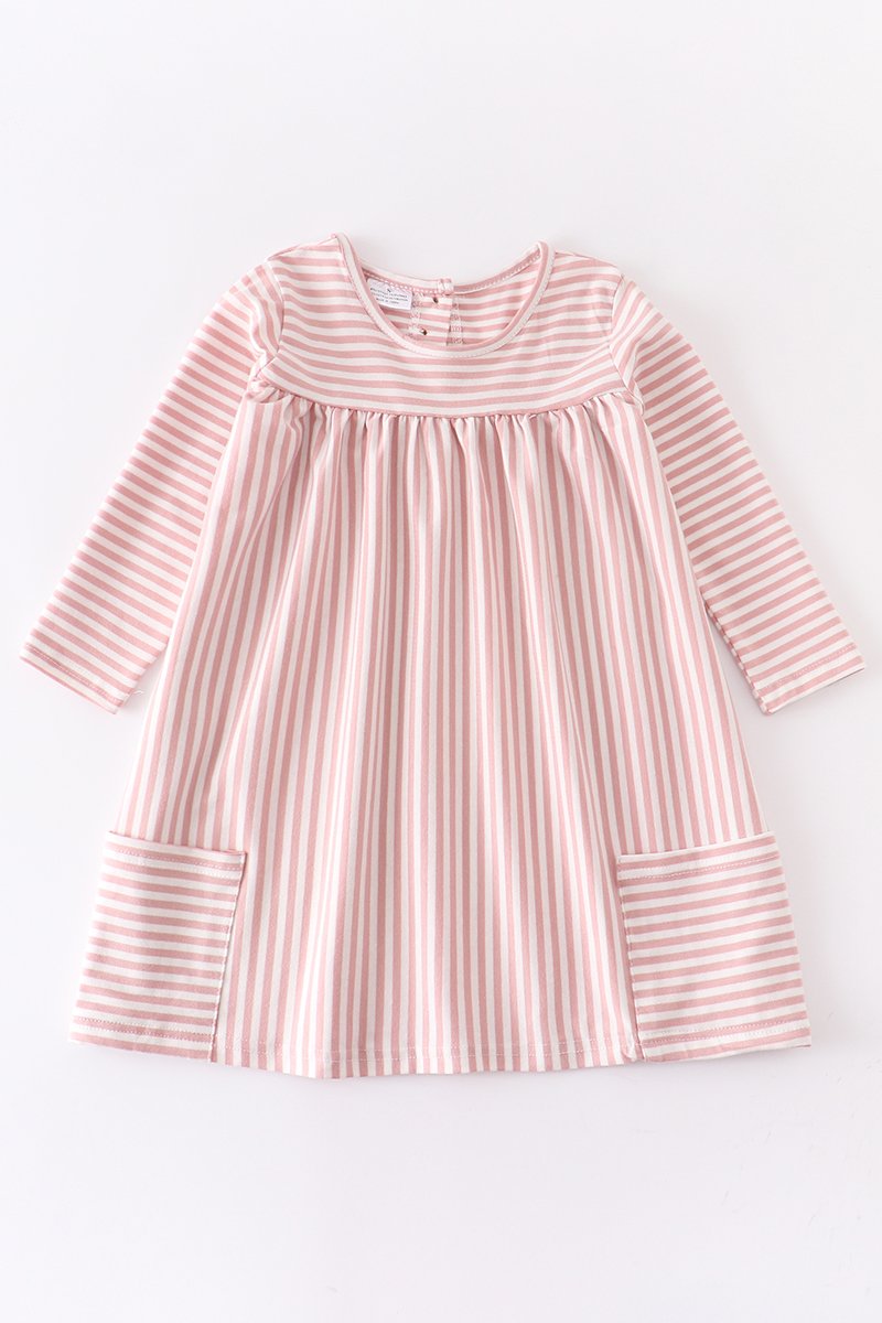 Pink Stripe Pocket Dress