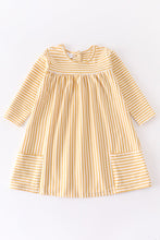 Load image into Gallery viewer, Mustard Stripe Pocket Dress
