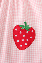 Load image into Gallery viewer, Pink Plaid Strawberry Dress
