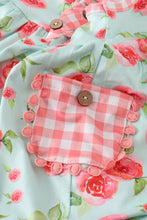 Load image into Gallery viewer, Pink Mint Floral Gingham Dress
