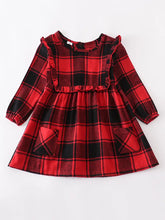 Load image into Gallery viewer, Girls Red Plaid Dress
