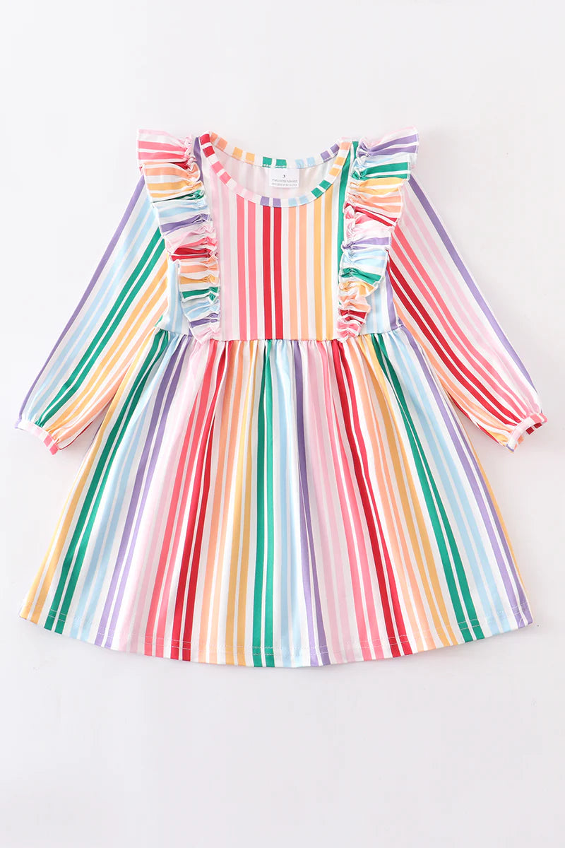 Rainbow Striped Dress