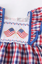 Load image into Gallery viewer, Patriotic Flag Embroidery Girl&#39;s Set
