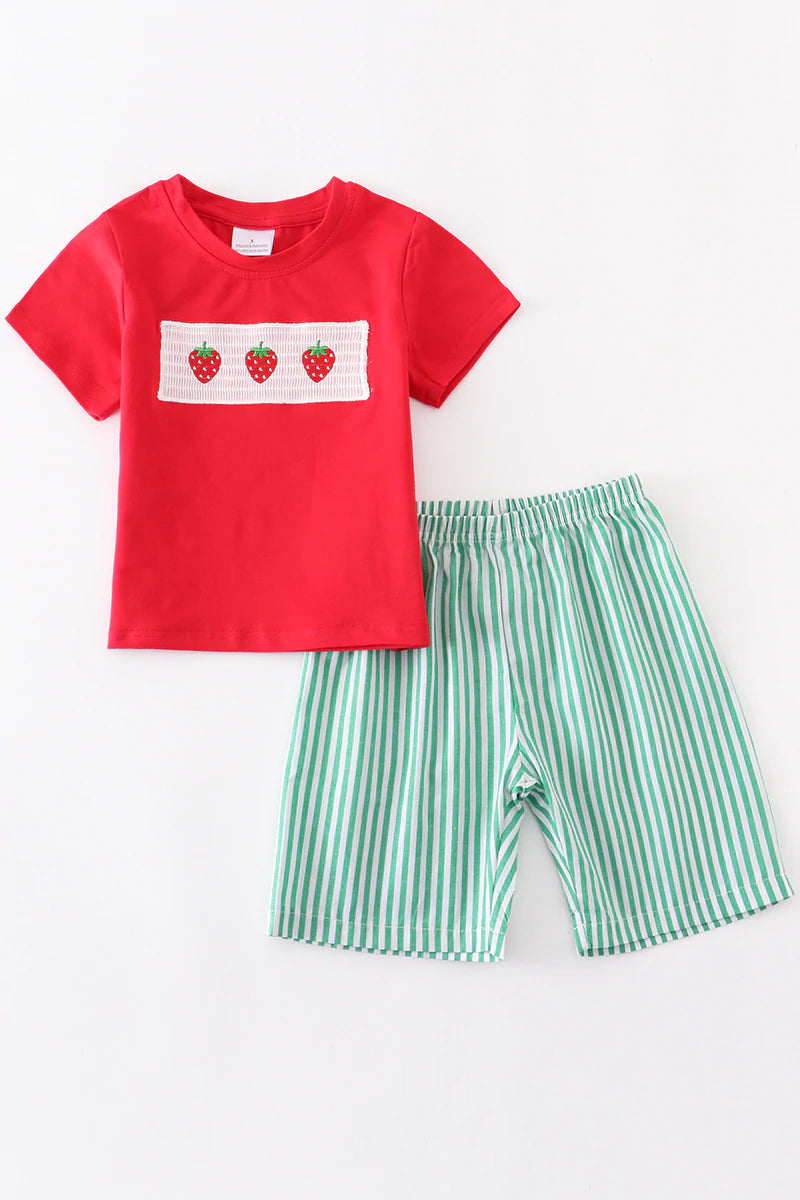 Boy's Strawberry Shorts Set