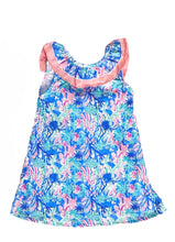 Load image into Gallery viewer, Girl&#39;s Blue Coral Dress
