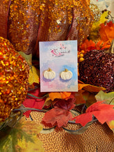 Load image into Gallery viewer, Handmade Clay Pumpkin Earrings
