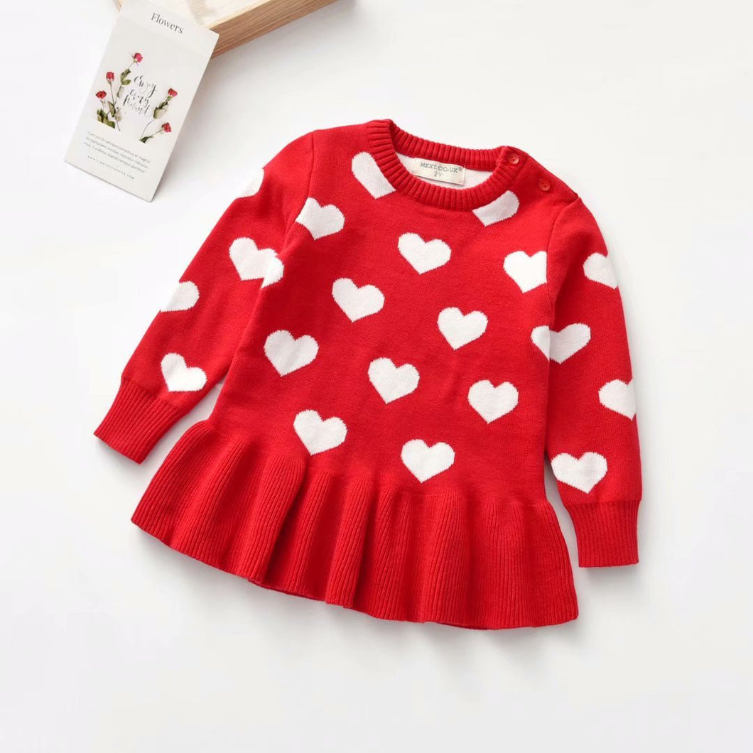 Ruffle Heart Sweater