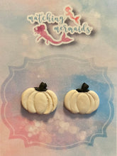 Load image into Gallery viewer, Handmade Clay Pumpkin Earrings
