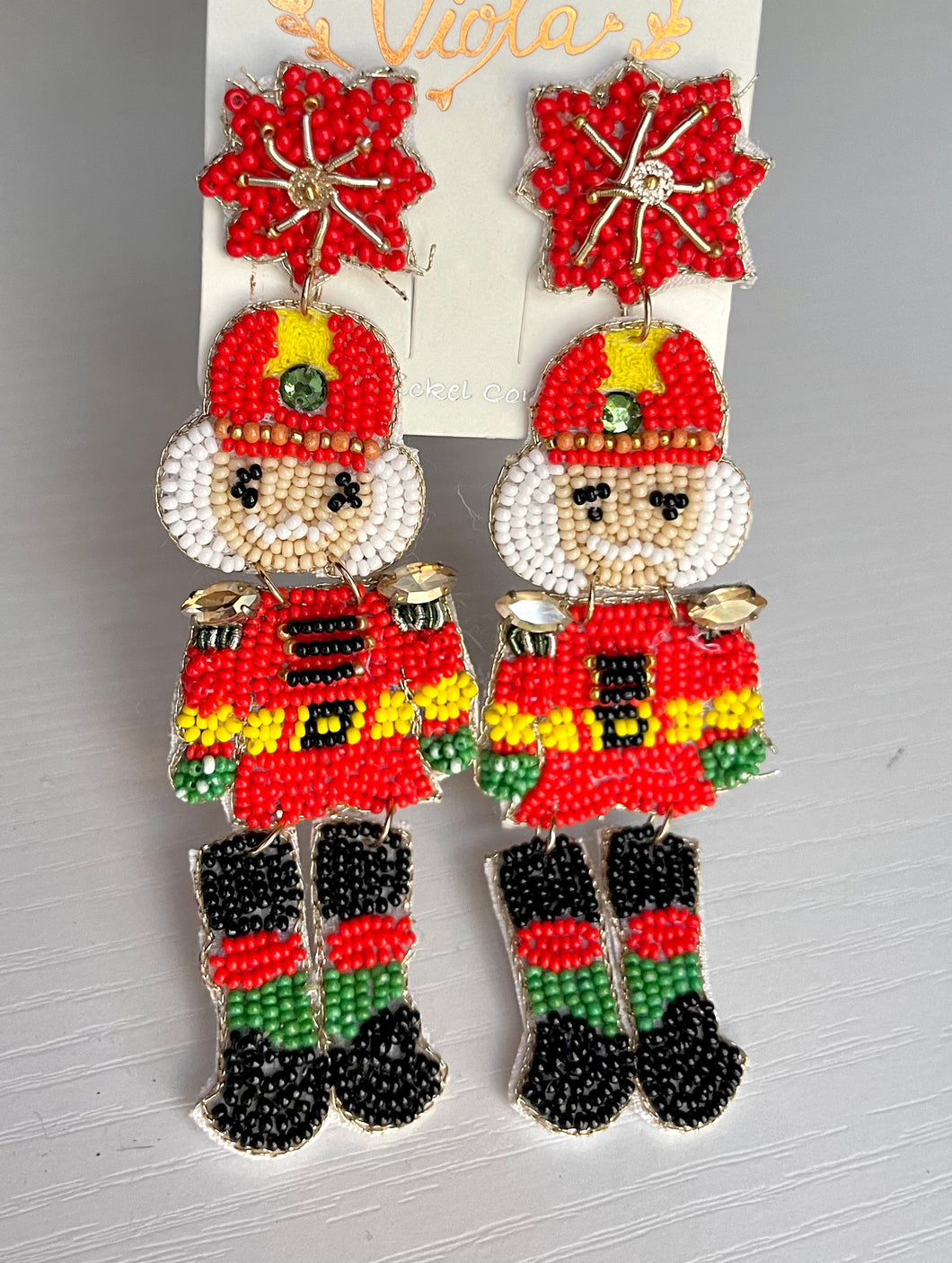 Nutcracker Beaded Earrings